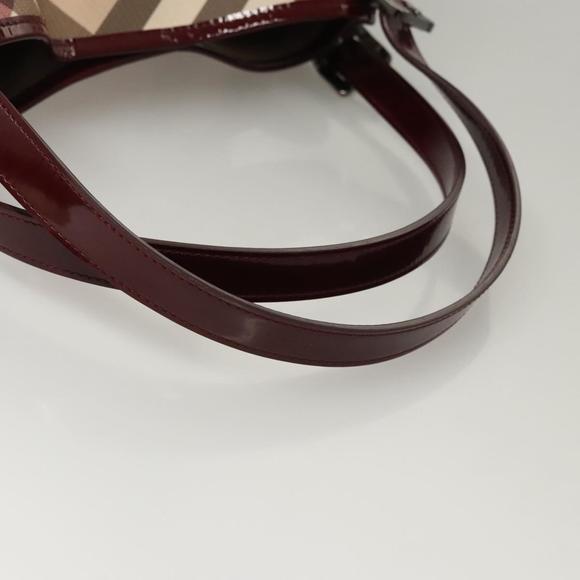 BURBERRY Nova Check Tote Bag PVC Beige Auth BD1409 - Picture 7 of 16